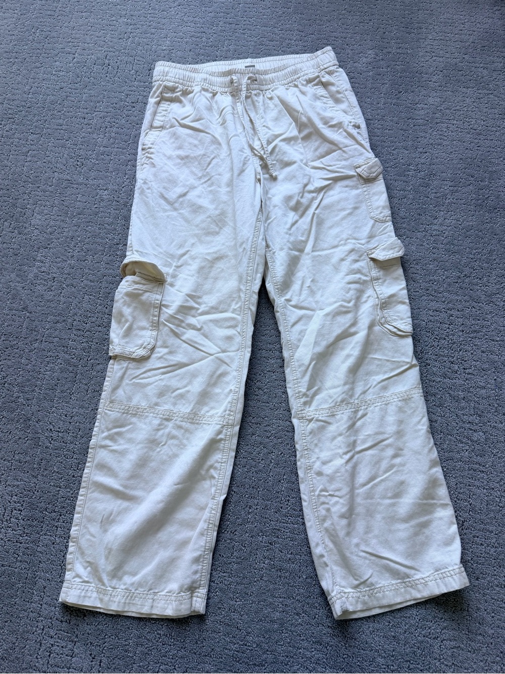 Old Navy cotton rayon cream cargo pants